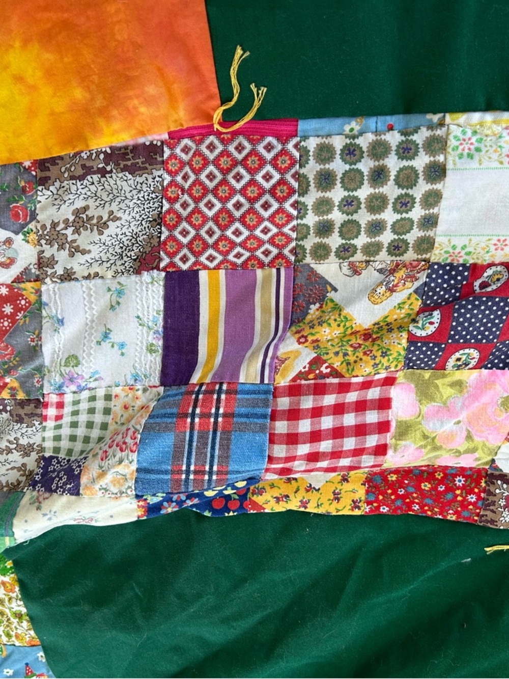 Vintage Handmade Patchwork Quilt 68x76
